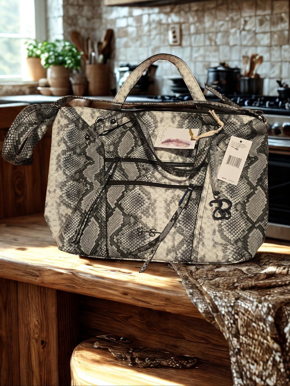 Jessica Simpson Snakeskin Tote – Brand New With Tags